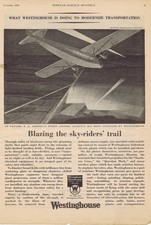 1929 - 1946 Original Ads - WESTINGHOUSE ELECTRIC PRODUCTS & RESEARCH - 5 ADS picture