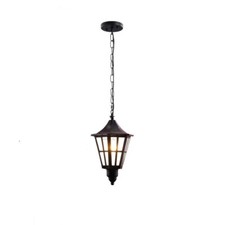 Metal Hanging Light Vintage Ceiling Fixture Glass Shade Chain Pendant Lamp Home picture