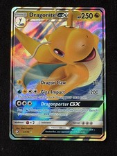Pokémon TCG Dragonite GX 37/70 Dragon Majesty Holo Rare English 2018 picture