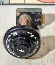 Antique Vintage Yale Safe Combination Lock Black and White 0-100 picture