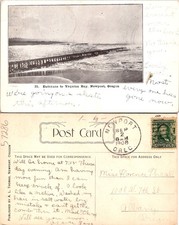 Newport OR. Yaquina Bay W/ Bridge Waves Seaside Postcard 57286 picture