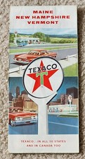 Texaco Vintage 1961 Map Maine New Hampshire Vermont 18 X 29 Rand McNally Touring picture