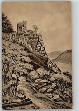 55413 W6531 Trechtingshausen artist card Rheinstein Castle - 10016409 picture