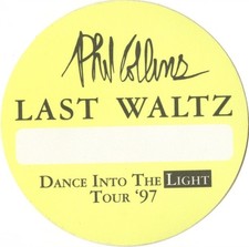 Phil Collins 1997 Dance into the Light concert tour Backstage Pass picture