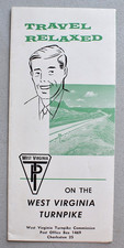 Vintage 1950s West Virginia Turnpike Highway Travel WV Brochure & Route Map picture