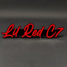 1PC Lil Red C7 3D Acrylic Badge - Car Truck Emblem Fender Tailgate Trunk Sticker picture