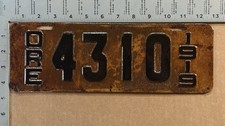 1919 Oregon license plate 4310 RUSTIC REPAINT 24703 picture