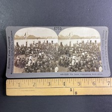 Kaffir War Dance Stereoview Keystone View Co. 1911 Johannesburg South Africa picture
