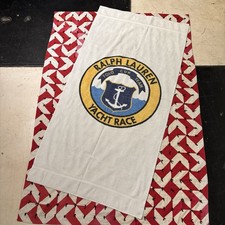 Vintage Ralph Lauren Yacht Race Beach Towel Used As Is 90s picture