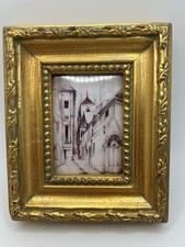 Vtg Florentine Gold Wood Frame 4.5”x5.5” Guilded Distressed European Ornate picture