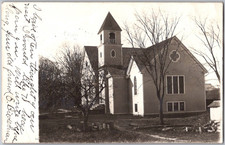 Antique 1907 Postcard ~ Treadwell, NY New York Church RPPC Real Photo picture