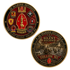 USMC 2d Marine Division Follow Me Silent Second WWII Battle Challenge Coin picture