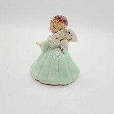 Josef Originals Secret Pal w/Fan in Blue 3 ½” Figurine 1950's With Flaw picture