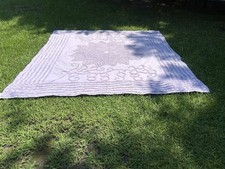 Y2K Grand King 100% Cotton Tufted Candlewick Medallion Bedspread  Plum 120X120 picture