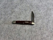 1965-1969 Case XX USA Red Bone Single Blade Pocket Knife No Snap Bent picture
