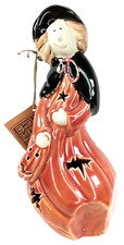 Vintage Hanna’s Handiworks Ceramic Witch Halloween Figurine picture