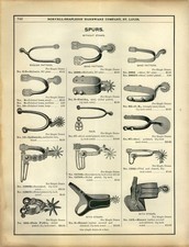 1903 PAPER AD Vintage antique cowboy spurs Dom Pedro August Buermann ? picture