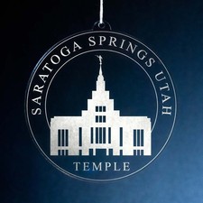 Saratoga Springs Utah Temple Christmas Ornament picture
