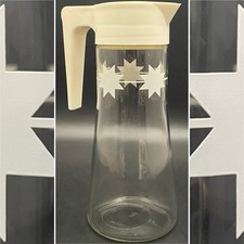 Anchor Hocking L4027 Kaheksakand 5 Octagram Stars Syrup Dispenser c1960s 8.75