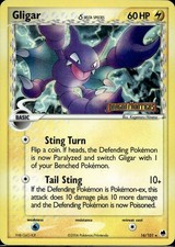 Pokémon TCG Gligar 16/101 Reverse Holo Rare Stamped -EX Dragon Front picture