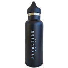 Pendleton Whisky Black Stainless Steel Water Bottle Rodeo Cowboy Promo T11 picture