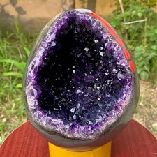8.35LB Natural amethyst Dinosaur egg Quartz Crystal specimen healing picture