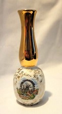 VINTAGE ROYAL PORZELLAN BAVARIA KPM HANDARBEIT MADE IN GERMANY GOLD RIMMED VASE picture