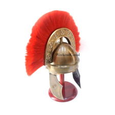 Medieval Ancient HBO Rome Armor Helmet With Red Plume Cosplay Helmet Armor picture