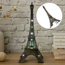 Paris Eiffel Tower LED Light Metal Model Vintage Architecture Desktop Decor Gift picture
