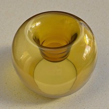 Lenox Amber Glass Candleholder Contemporary Collection Vintage Vase Decor picture
