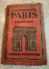 Vintage POCKET GUIDE TO PARIS + METRO MAP in French + English ~ Early 1950s picture