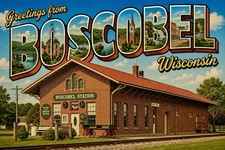 Greetings From BOSCOBEL, Wisconsin Modern 4x6 Postcard E19 picture