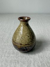 Mid Century Hand Crafted Japanese Otagiri Glazed Ceramic Pottery Vase 3.5” picture