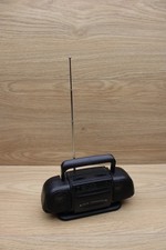 AM FM Portable Radio Twin Speakers Telescoping Antenna Battery Powered picture