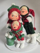 Annalee 2007 Snowball Fun Kids Hand Made Dolls RARE NWT  picture