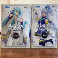 Konosuba Re:Zero Aqua & Emilia Figure Set Cosplay Ver. LPM SEGA Japan New picture