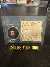 2025 Pieces Of The Past Rembrandt Jumbo Handwritten Relic #242 picture