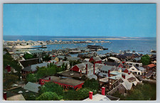 c1960s Nantucket Massachusetts Roof Tops Harbor Old South Postcard picture