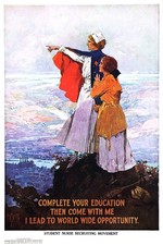 Vintage Student Nurse Recruiting Movement Poster c1910s - RARE Reprint picture