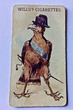 will's cigarette tobacco card animals in FANCY COSTUMES 1896 - EAGLE - (RARE ) picture