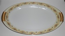 Meito China Porcelain Japan The Windsor w/Gold Oval Vegetable Bowl picture