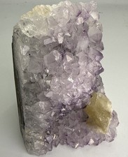 Large 6 3/4 LB Natural Phantom Amethyst W/ Calcite Cut Base Specimen Minerals  picture