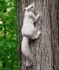 Ceramic White Squirrel Climber picture
