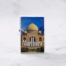 MARLBORO Metal Refillable Lighter Windproof Grinding Wheel Kerosene Lighter picture