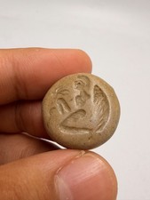 100 AD Ancient Rare Near Eastern Seal Intaglio Stamp Bead Angel  Seal picture