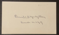 Artic Explorer Rear Admiral Donald B. MacMillan Autographed Signed Index Card picture