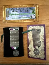 Suffragette Nurse Catherine Pine medal WSPU Florence Nightingale Nursing pin picture