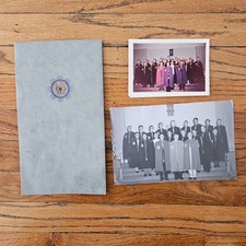 VINTAGE 1950-60'S ORDER OF DEMOLAY CROSS OF HONOR CERTIFICATE & PHOTOS OF MEN picture