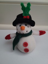 Papel Giftware Bounce About Plush Snowman Pull String Bounces Christmas toy VTG picture