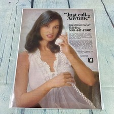 1977 Sexy Lady Brunette Playboy Vintage Print Ad/Poster Promo Art Magazine Page picture